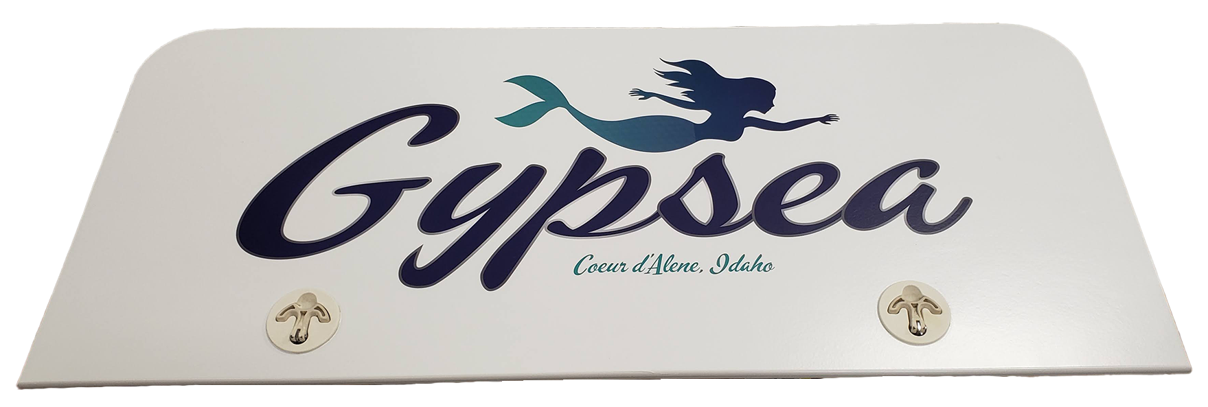 Decal Design for a boat named gypsea with a mermaid